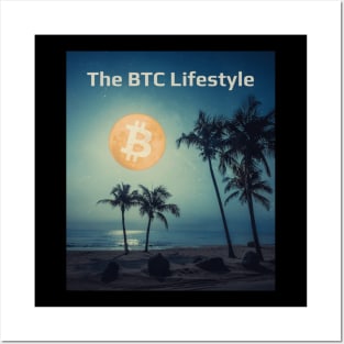 Bitcoin lifestyle BTY Crypto Moon cryptocurrency Posters and Art